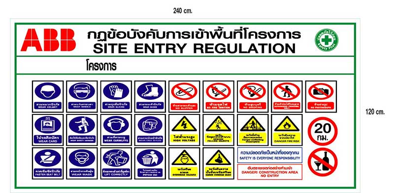 ป้ายเครื่องหมายรวมใหญ่ 