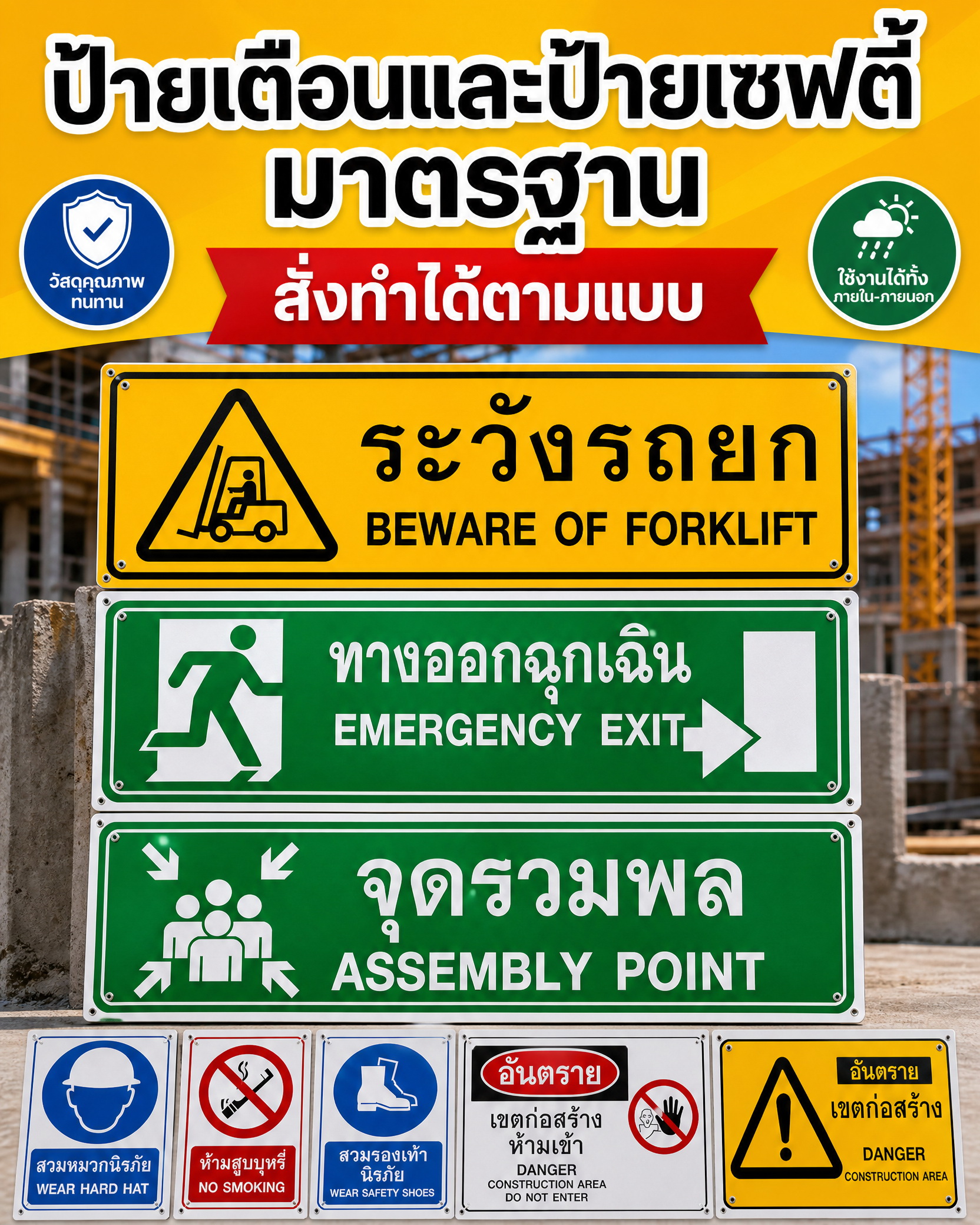 ป้ายเตือนก่อสร้าง ตัวอย่างที่ 4