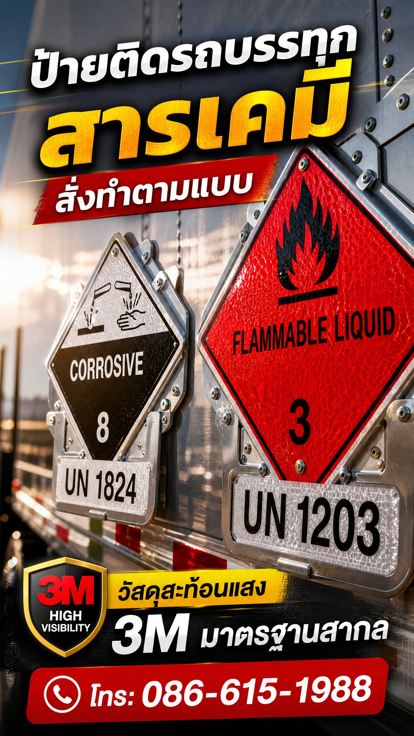 ป้ายติดรถบรรทุกสารเคมี ตัวอย่างที่ 4