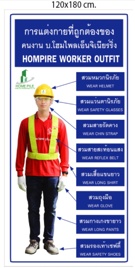 ป้ายบังคับสวมใส่อุปกรณ์ป้องกัน